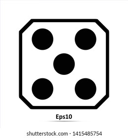 Dice gambling casino. Vector Illustration