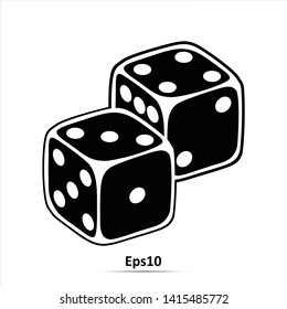Dice gambling casino. Vector Illustration