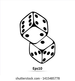 Dice gambling casino. Vector Illustration