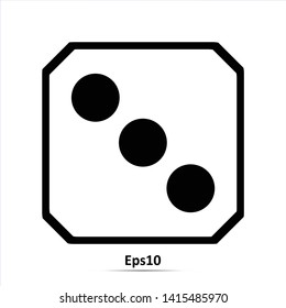 Dice gambling casino. Vector Illustration
