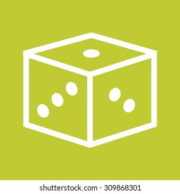 Dice, gambling, game icon vector image.Can also be used for toy and games. Suitable for mobile apps, web apps and print media.