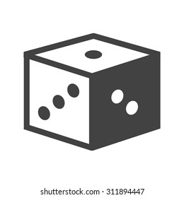Dice, gambling, game icon vector image.Can also be used for toy and games. Suitable for mobile apps, web apps and print media.