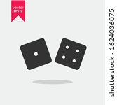 Dice gambling game vector icon