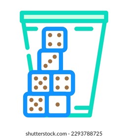 dice game board table color icon vector. dice game board table sign. isolated symbol illustration
