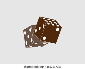 Dice, game, casino icon. Vector illustration. Gambling.
