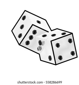dice game casino related icon image vector illustration design 