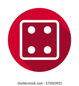 Dice game flat icon.