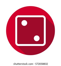 Dice game flat icon.