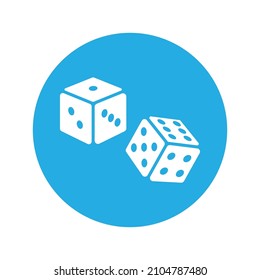dice game flat icon vector