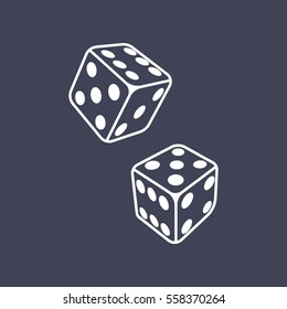 Dice game icon. 