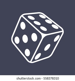 Dice game icon. 
