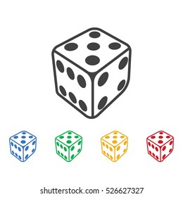 Dice game icon. Casino icons universal set for web and mobile