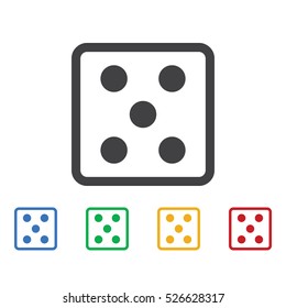 Dice game icon. Casino icons universal set for web and mobile