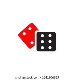 Dice game icon logo design vector template illustration