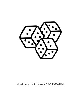 Dice game icon logo design vector template illustration