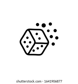 Dice game icon logo design vector template illustration