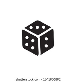 Dice game icon logo design vector template illustration