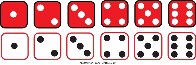 icono del juego de dados sobre fondo blanco, icono para el diseño del juego, ilustración plana, concepto del casino, símbolo al azar, signo de suerte, diseño simple