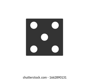 Dice, game icon. Vector illustration, flat design.