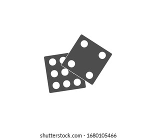 Dice, game icon. Vector illustration, flat design.