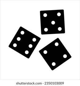 Dice, game icon. Vector illustration, flat illustration on white background..eps