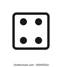 Dice game icon Vector Illustration on the white background.