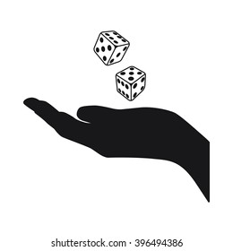 Dice game Icon Vector Illustration on the white background.