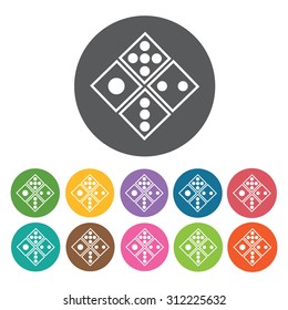 Dice Game icons set. Vector Illustration eps10 