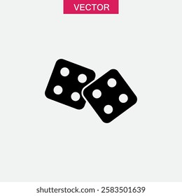 Dice, game icon.vector flat black simple trendy style illustration for web and app..eps