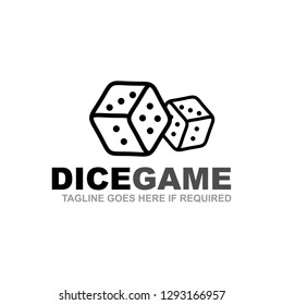 dice game logo design vector