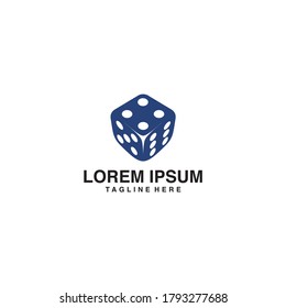 Dice Game Logo Vector Icon Illustration
