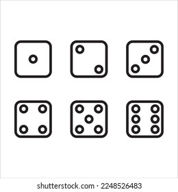 dice game, dice set icon vector illustration