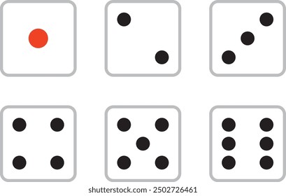 Dice, game, set, simple, illustration