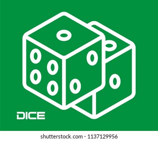 DICE GAME VECTOR ICON