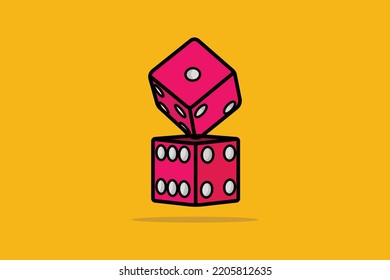 Würfelspiel, Vektorsymbol.  Spielwürfel, Casino-Glücksspiel, Würfel, Würfel, Würfel, Würfel, Tombstones, Gamming.