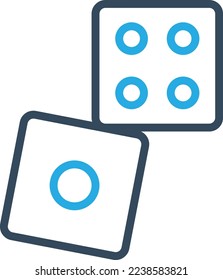 Dice Game Vector Icon which is suitable for commercial work and easily modify or edit it