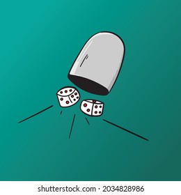 Dice game vector illustration. gamble design concept