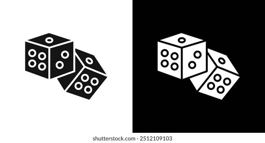 Icono de juegos de dados colección de conjunto de relleno plano
