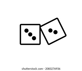 Dice games pixel perfect linear icon. Traditional board games, gambling thin line customizable illustration. Contour symbol. Cubes with dots vector isolated outline drawing. Editable stroke.