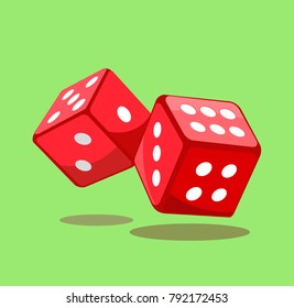 Dice gaming sign. Casino theme. Vector illustration