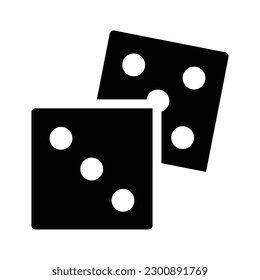 dice glyph icon illustration vector graphic