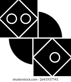 Dice Glyph Vector Icon Design