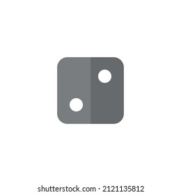 Dice grey flat vector icon