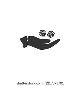 Dice hand icon. Element of airport icon for mobile concept and web apps. Detailed Dice hand icon can be used for web and mobile