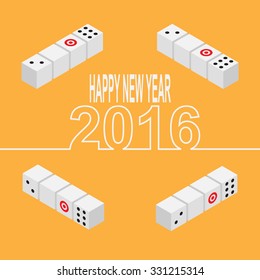 Dice are happy new year 2016