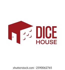 dice house flat minimalist logo design
