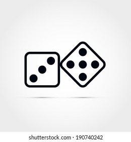 Dice Vector Icon Stock Vector (Royalty Free) 1223392636