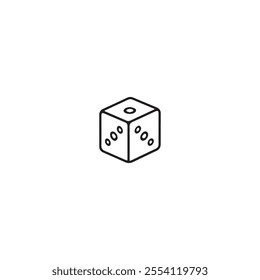 Dice icon . Black Dice icon on white background. vector illustration