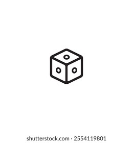 Dice icon . Black Dice icon on white background. vector illustration