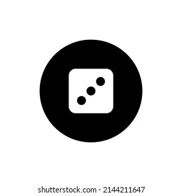 Icono de dados en negro